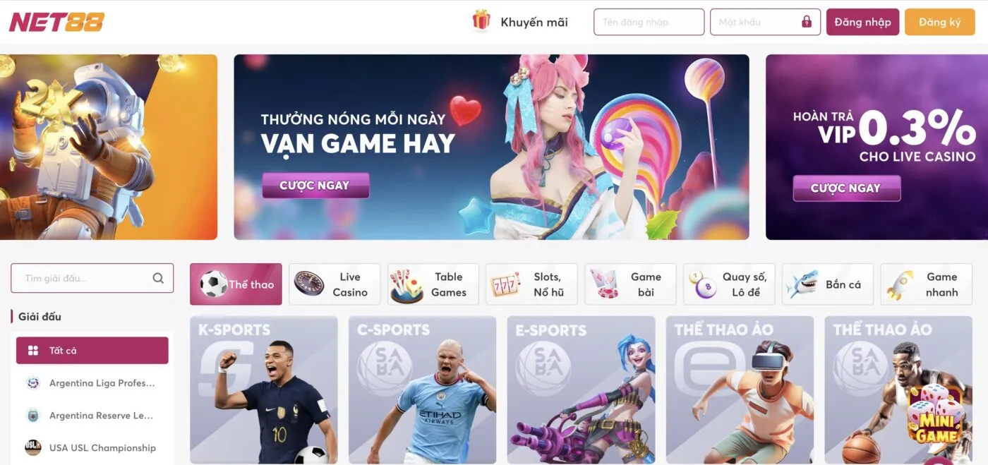 Trải nghiệm cá cược tại nhà cái Net88